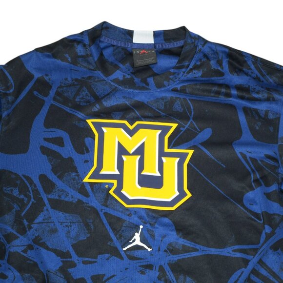 Marquette University Jordan Men's Size - M Blue Performance Long Sleeve Warm Up - Picture 1 of 5
